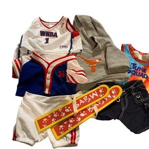 Build a bear workshop plush Sports Basketball Baseball Skis clothes Boy Lot